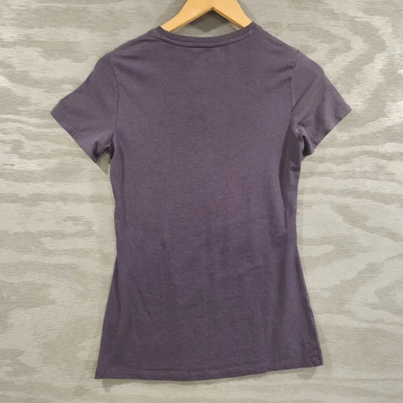 Tommy John SZ XS Women's Plum Short Sleeve Crew Neck Fitted Tee Pima Cotton - Picture 3 of 7